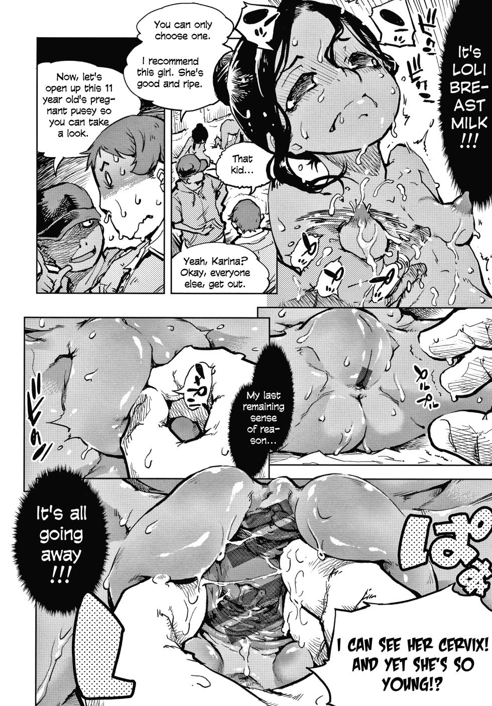 [Suzuki Kyoutarou] Tapioca Shuukaku wa Kasshoku Shochouzen Shoujo no Chitsunai de | Tapioca is harvested in the vagina of a little brown girl before her first period (Madogiwa no Tabako-san - Tabakosan at the Window) [English] - Page 31