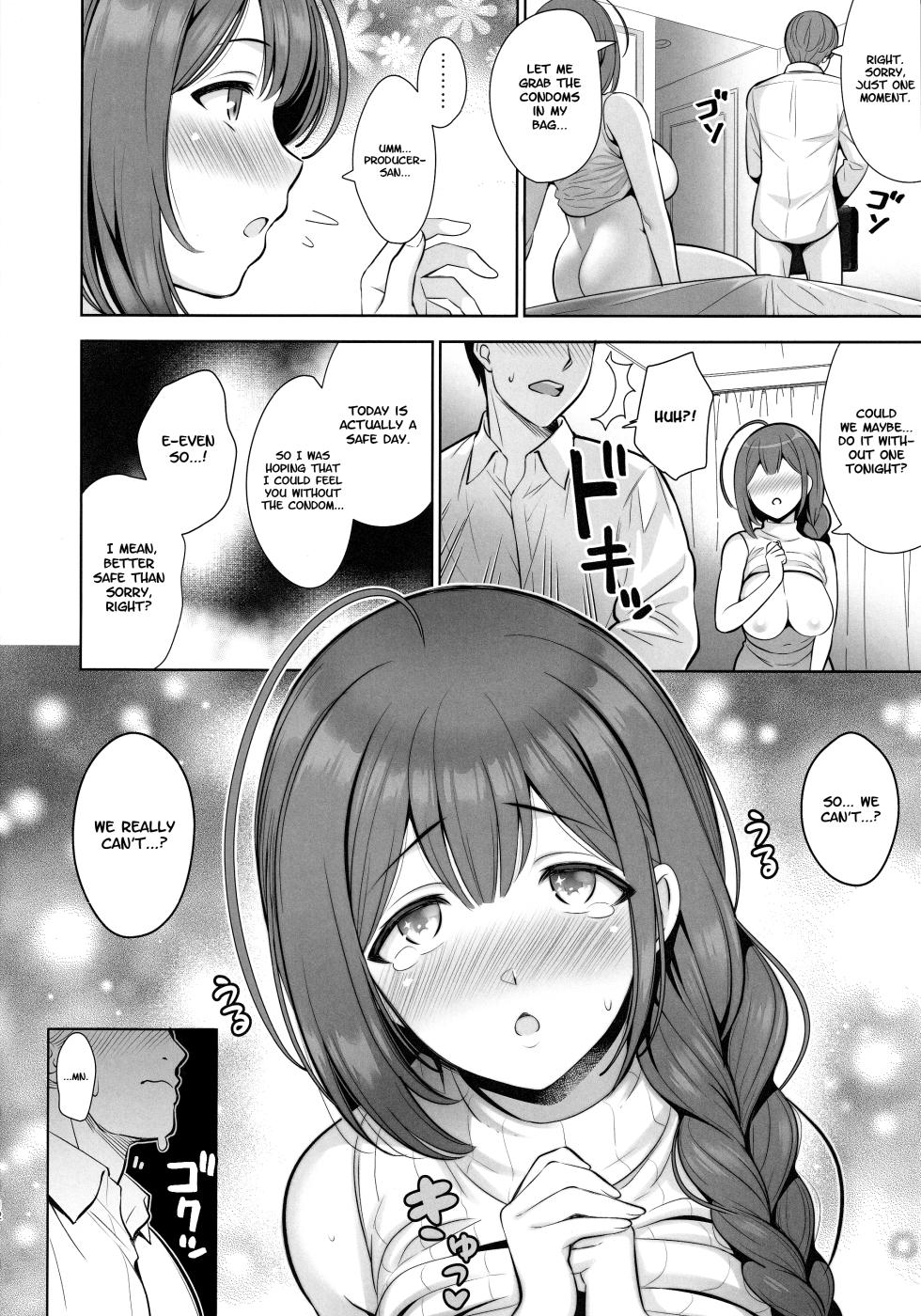 (C101) [Goromenz (Yasui Riosuke)] Kuwayama Chiyuki wa Haramitai | Chiyuki Kuwayama wants to get pregnant (THE iDOLM@STER: Shiny Colors) [English] [Project Valvrein] - Page 11