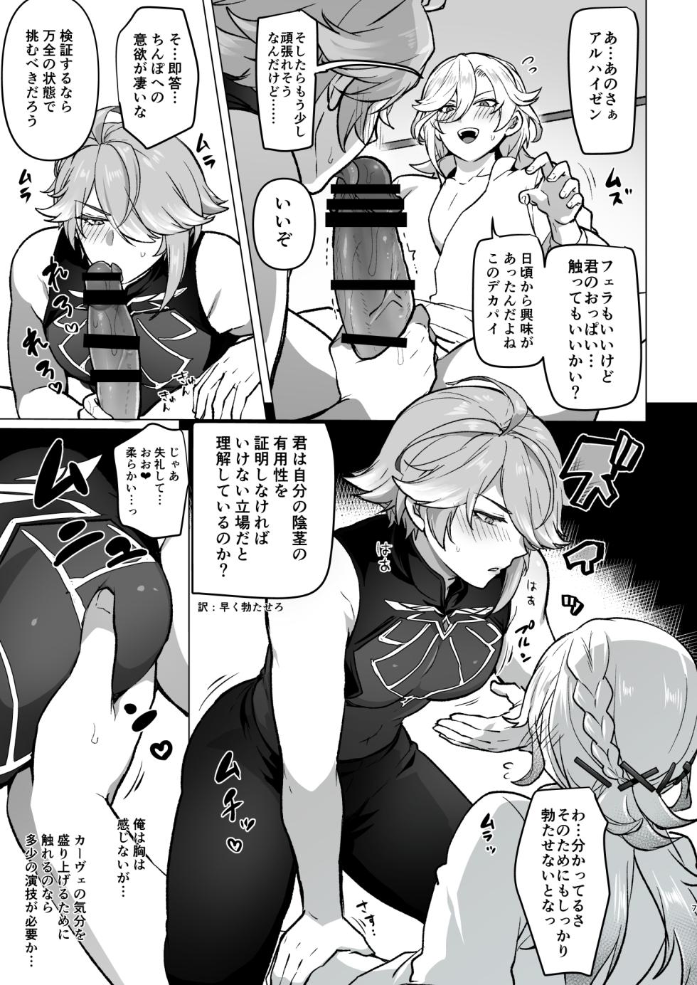 [Orgasm Slap (Ichino Milk)] Doukyonin ni Yachin no Kawari ni Chinpo o Teikyou Shite Morattara Hamacchatta Hanashi (Genshin Impact) - Page 6