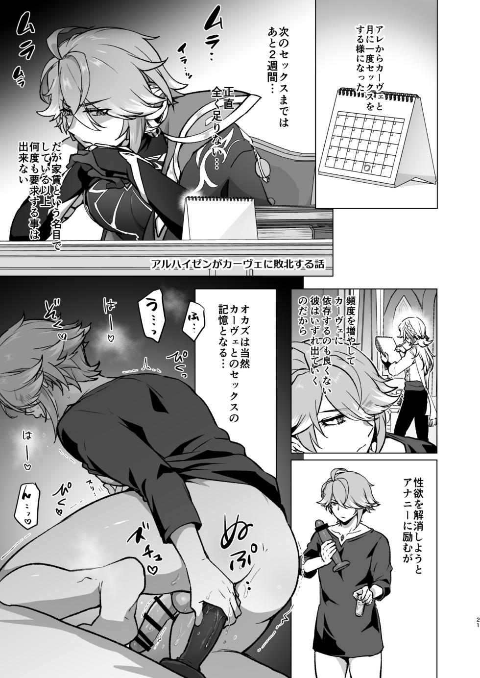 [Orgasm Slap (Ichino Milk)] Doukyonin ni Yachin no Kawari ni Chinpo o Teikyou Shite Morattara Hamacchatta Hanashi (Genshin Impact) - Page 20