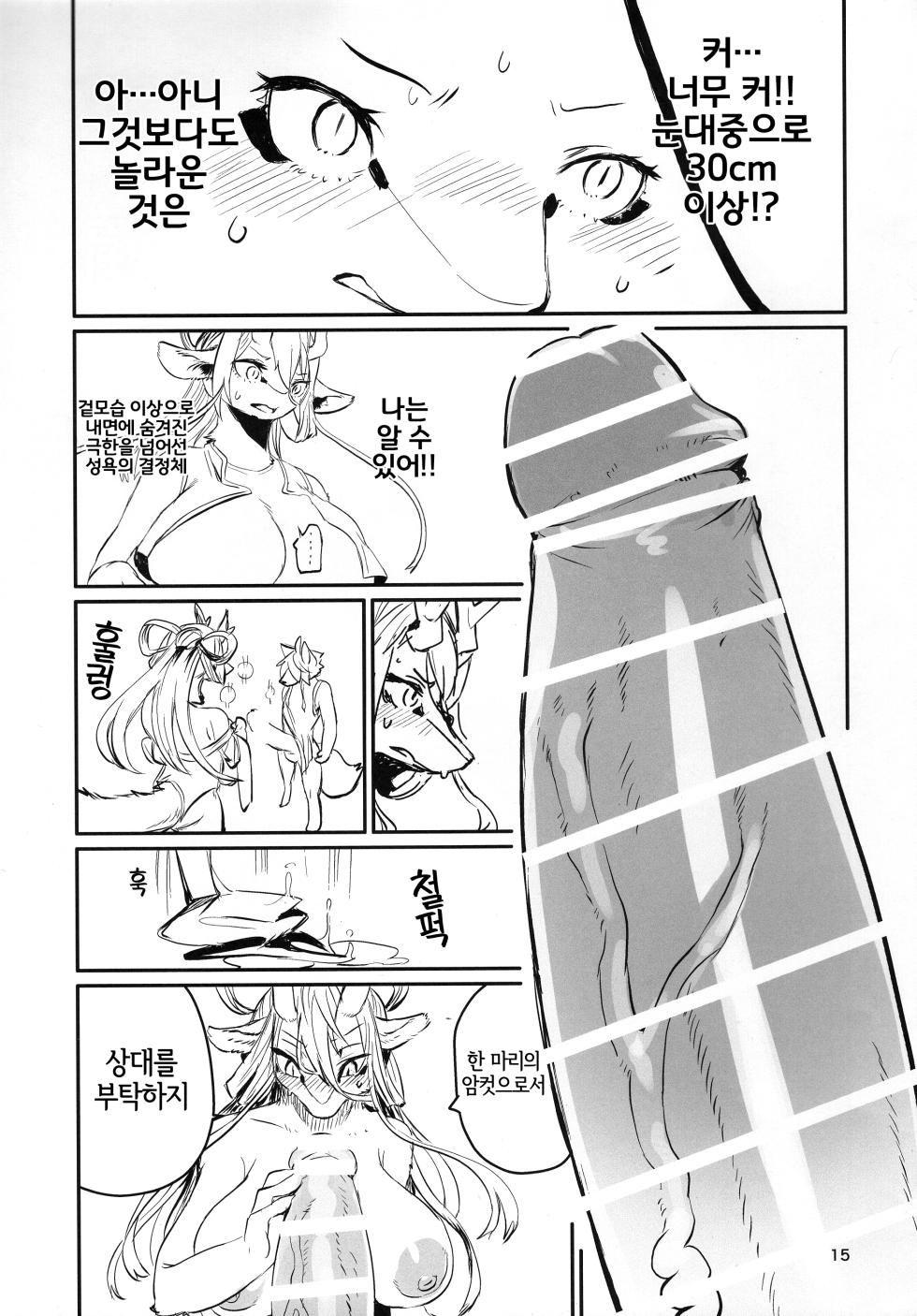 (Shinshun Kemoket 10) [Hoshi Futatsu. (Yoo Oona)] Kyosei Yukoku ni Kaoru | 교성 유곡에 감돌다 [Korean] [LWND] - Page 14