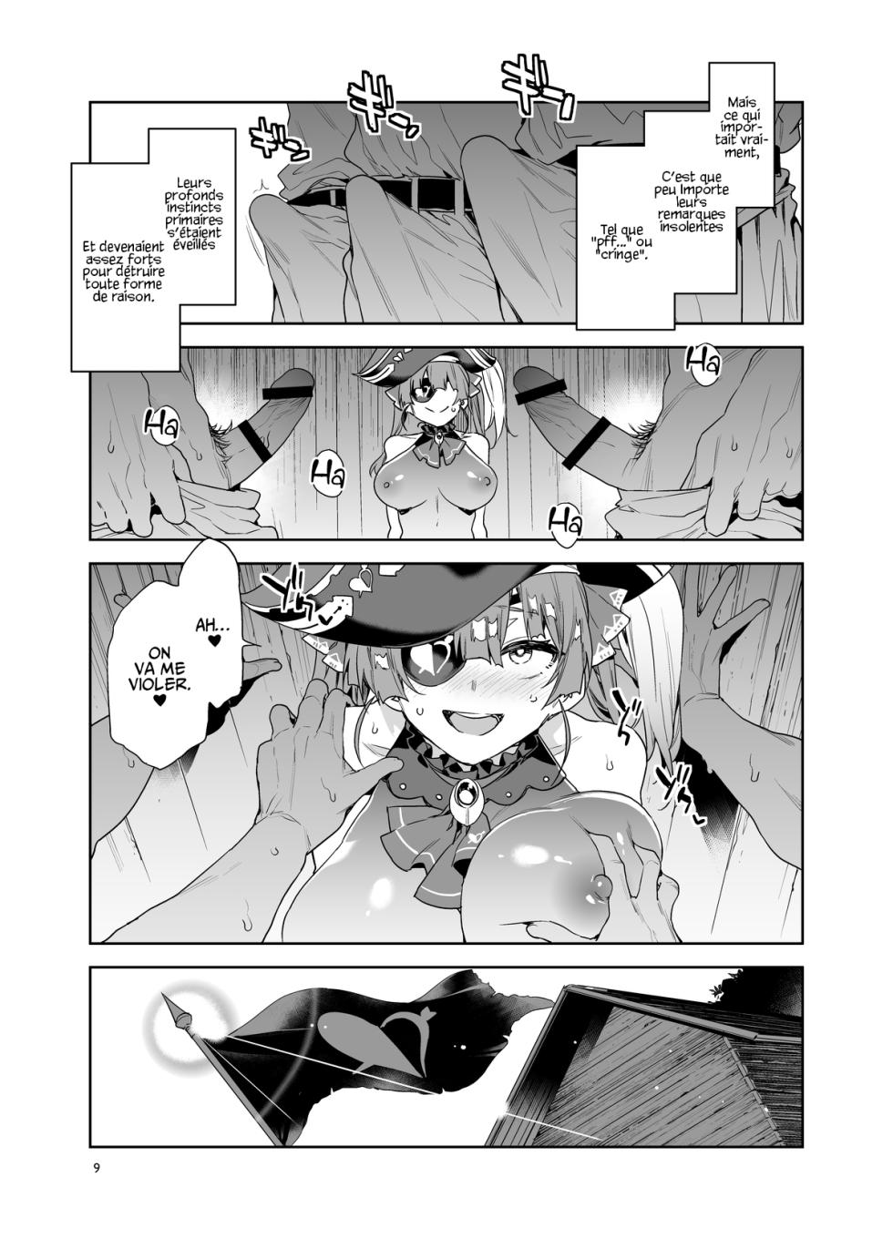 [Alice no Takarabako (Mizuryu Kei)] Marine Senchou wa Hi Goui no Ue de Wakarasaretai | La Capitaine Marine veut être violée de façon non-consentie (Houshou Marine) [French] [Les Poroïniens] [Digital] - Page 9