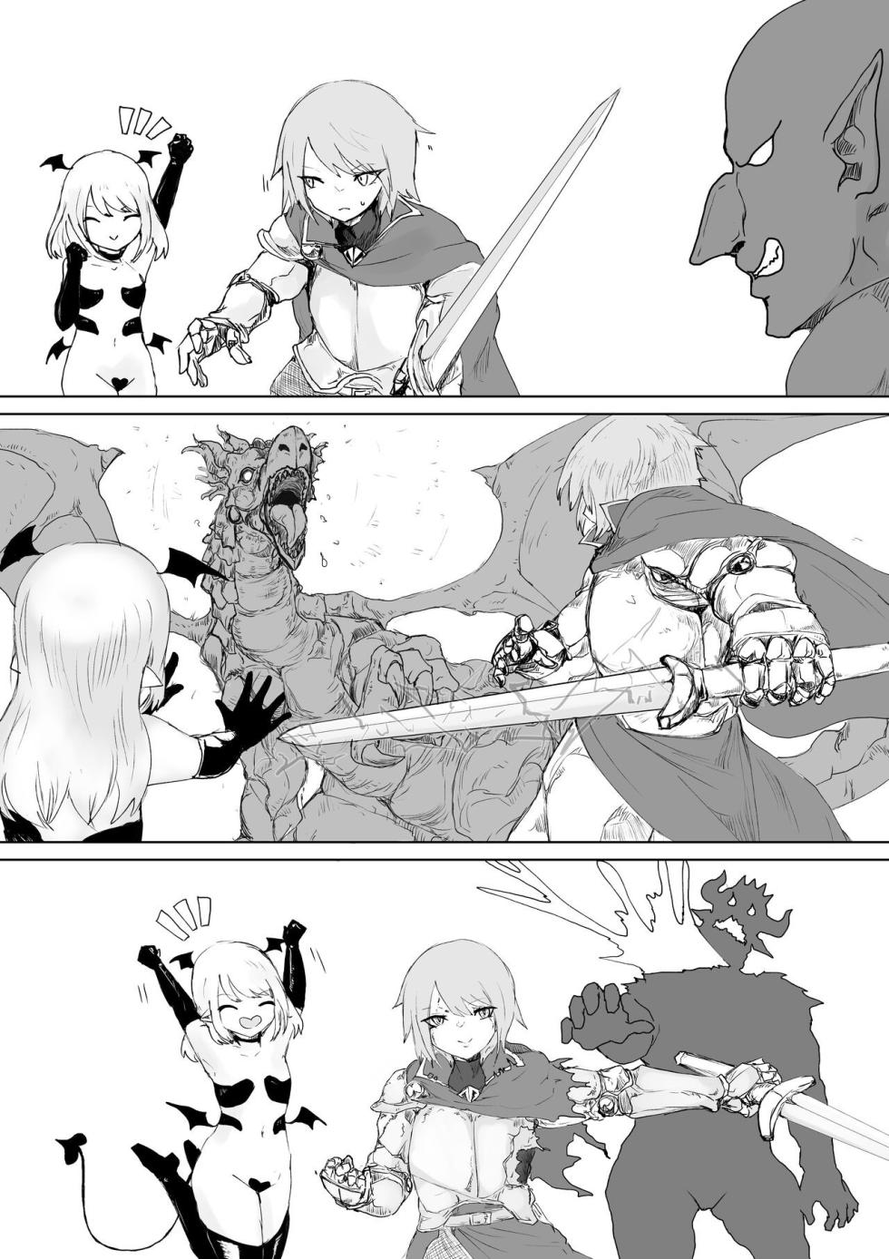[Permission (Dendou Monaka)] Succubus no Daibouken ~Yuusha-sama no Nakama ni Natta Furi shite Hime-sama to no Shoya ni Muriyari Ochinchin Netochatta Ohanashi~ [English] - Page 4