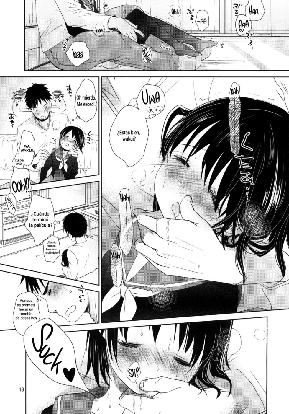 (C84) [Okadatei (Okada Kou)] Bukiyou na Futari | An Awkward Couple [Spanish] - Page 12