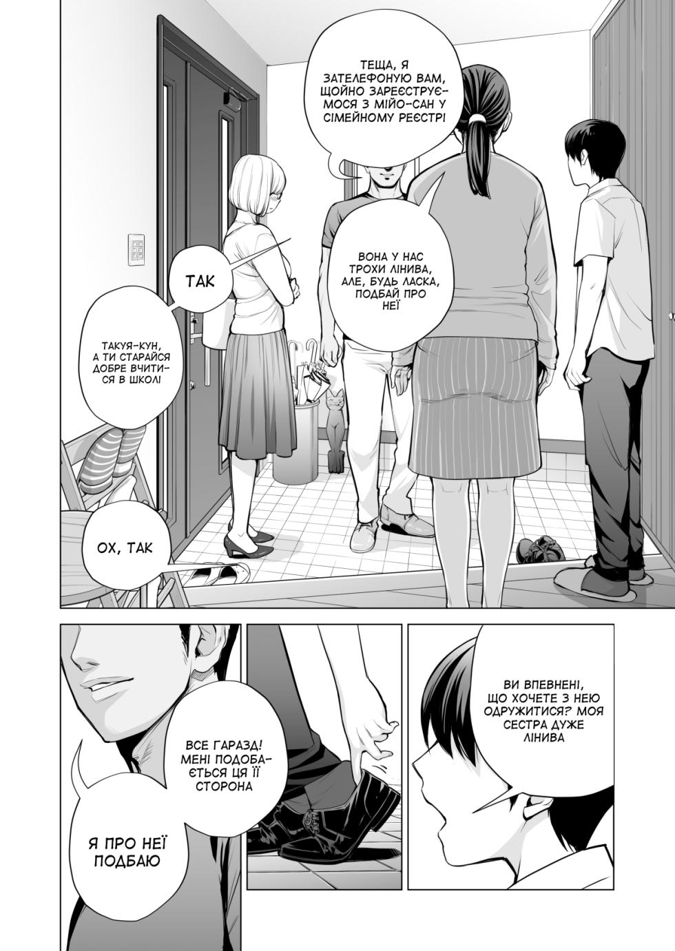 [HGT Labo (Tsusauto)] Nureane 1 ~Batsuichi no Ane to Sex o Shita Natsu no Yoru~ | Лінива сестра 1 ~Літні ночі, коли я займався сексом зі своєю розлученою сестрою~ [Ukrainian] [Amator Mellek] - Page 3