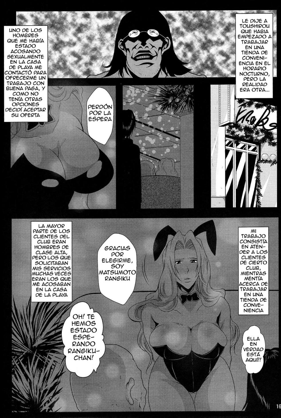 (C85) [Kairanban (Emine Kendama)] Benten Kairaku 25 Rangiku no Himegoto (BLEACH) [Spanish] [Dungeon*Slaves] - Page 15