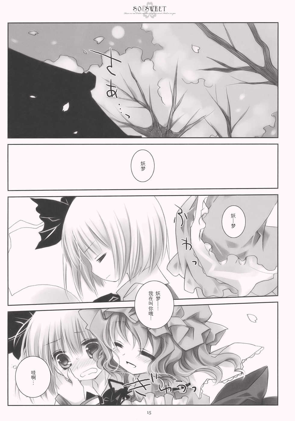 (C77) [CHRONOLOG (Sakurazawa Izumi)] SO SWEET (Touhou Project) [Chinese] [嗒呢小姐汉化] - Page 15