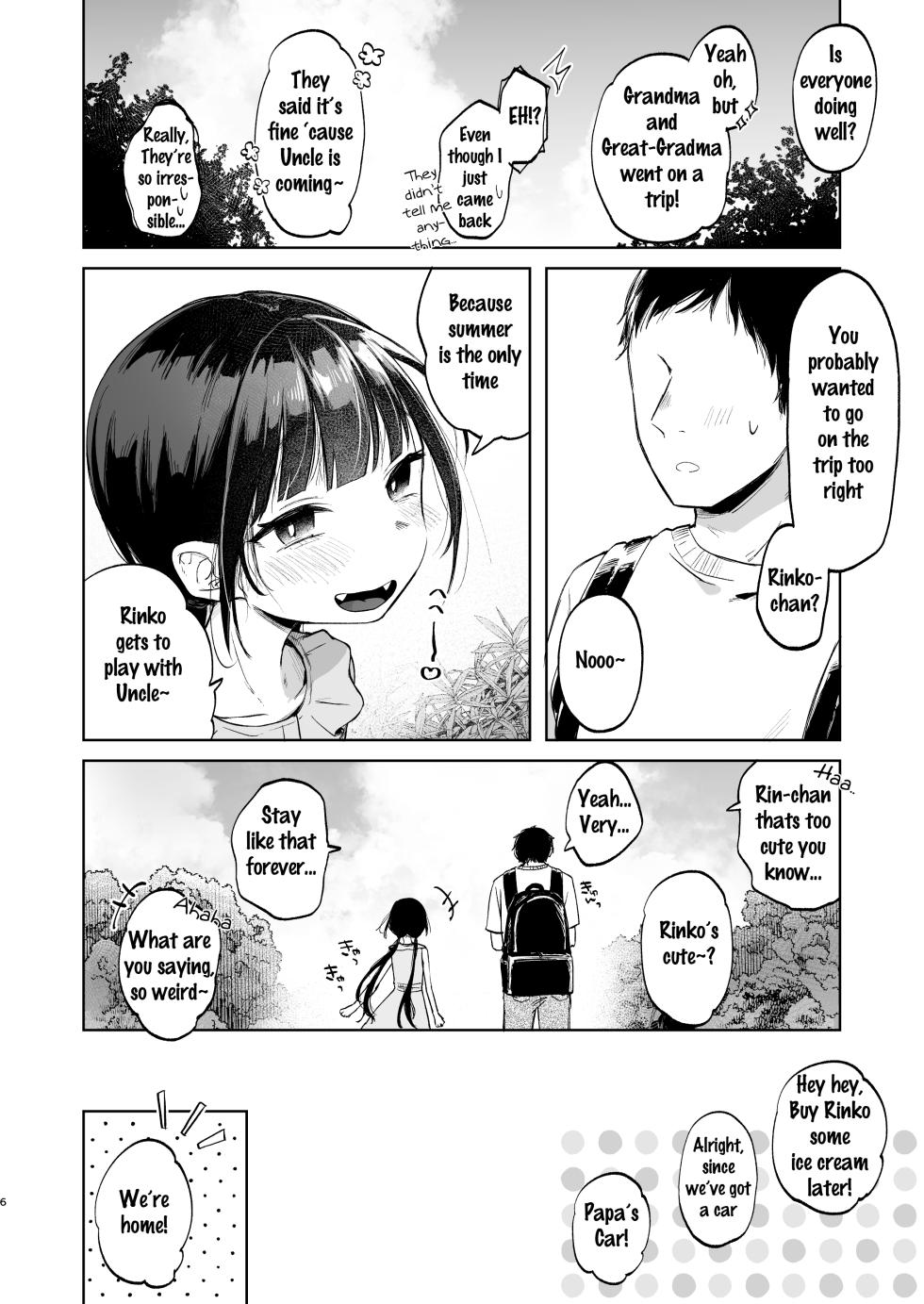 [Shipuolu] Rinko to Ojisan no Hajimete no Natsuyasumi | Rinko and Her Uncle's First Summer Vacation [English] [Digital] - Page 5