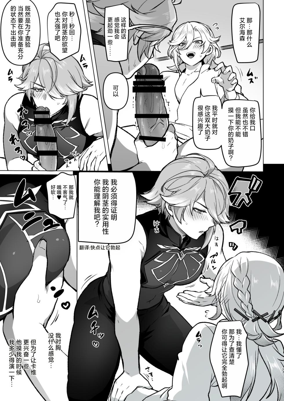 [Orgasm Slap (Ichino Milk)] Doukyonin ni Yachin no Kawari ni Chinpo o Teikyou Shite Morattara Hamacchatta Hanashi (Genshin Impact) [Chinese] - Page 6