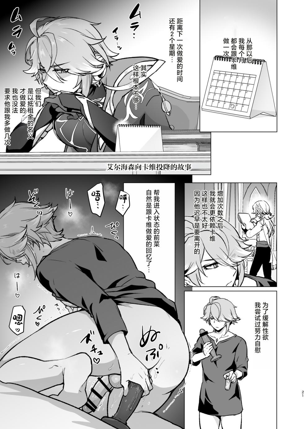 [Orgasm Slap (Ichino Milk)] Doukyonin ni Yachin no Kawari ni Chinpo o Teikyou Shite Morattara Hamacchatta Hanashi (Genshin Impact) [Chinese] - Page 20