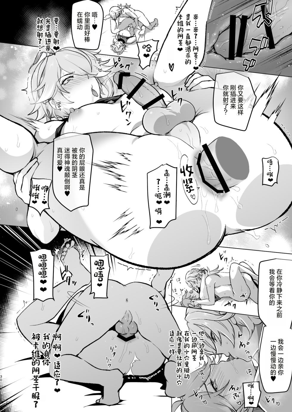 [Orgasm Slap (Ichino Milk)] Doukyonin ni Yachin no Kawari ni Chinpo o Teikyou Shite Morattara Hamacchatta Hanashi (Genshin Impact) [Chinese] - Page 29