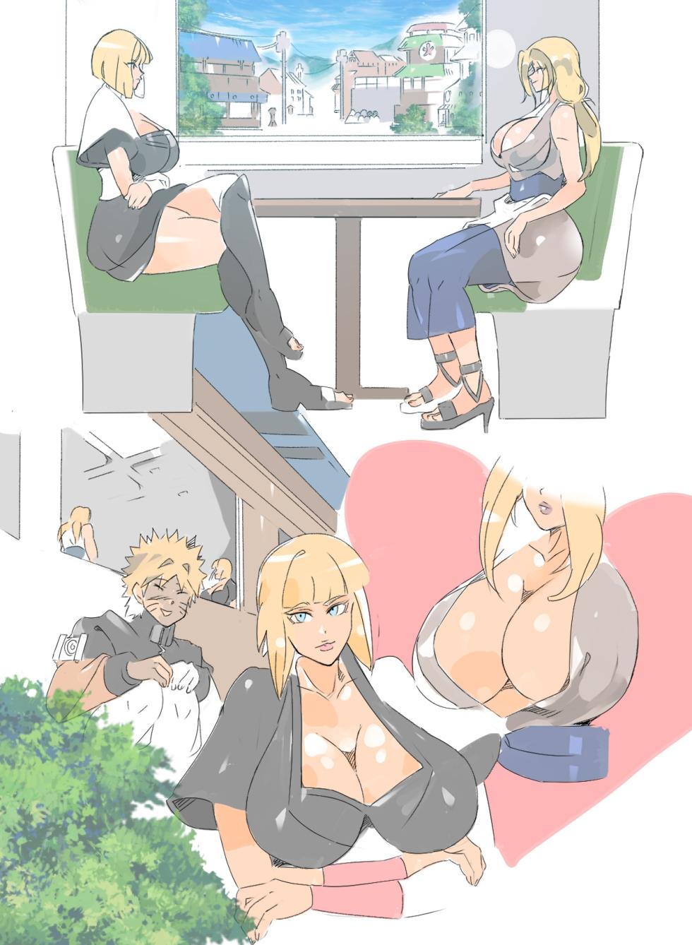 [Karyoten] Futari no Kinpatsu Kyonyuu no Onna-tachi o Chinpo no Horyo ni shimaru. Shuusei hon (Naruto) - Page 1