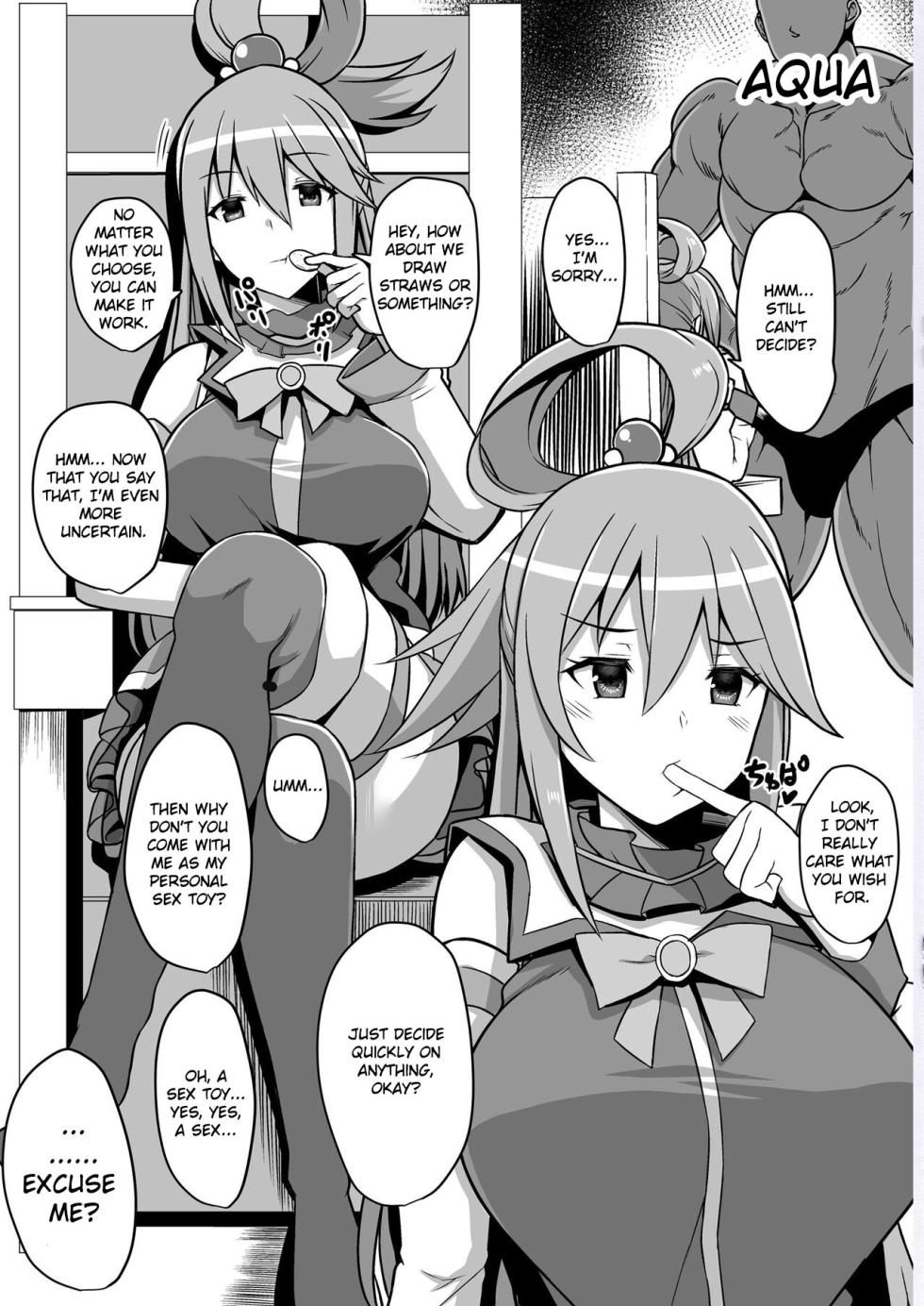 (C96) [Rorinoutage (Shimantogawa)] WHITE&BLACK (Kono Subarashii Sekai ni Syukufuku o!, MAJOR 2nd, Tejina Senpai) [English] - Page 2