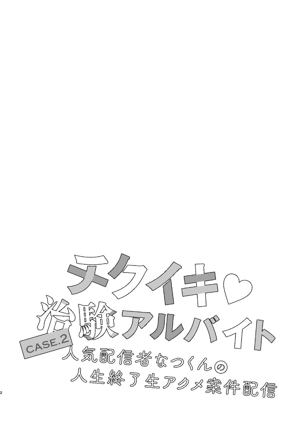 [FZ: (Fujisaki Fujiko)] Chikuiki Chiken Arbeit case2: Ninki Haishinsha Natsu-kun no Jinsei Shuuryou Acme Haishin [Digital] - Page 3