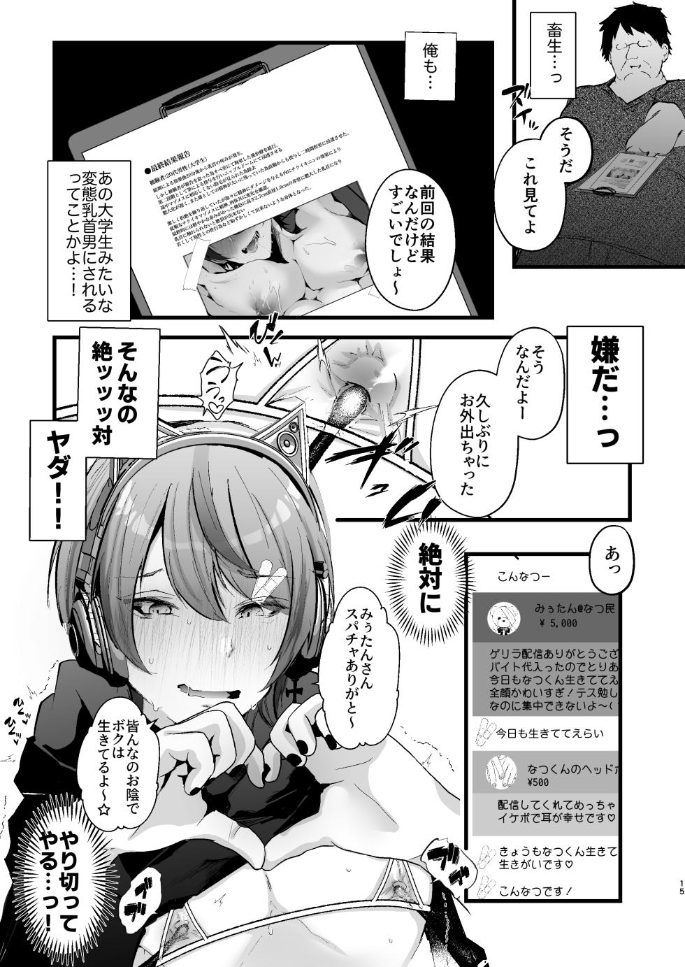 [FZ: (Fujisaki Fujiko)] Chikuiki Chiken Arbeit case2: Ninki Haishinsha Natsu-kun no Jinsei Shuuryou Acme Haishin [Digital] - Page 16