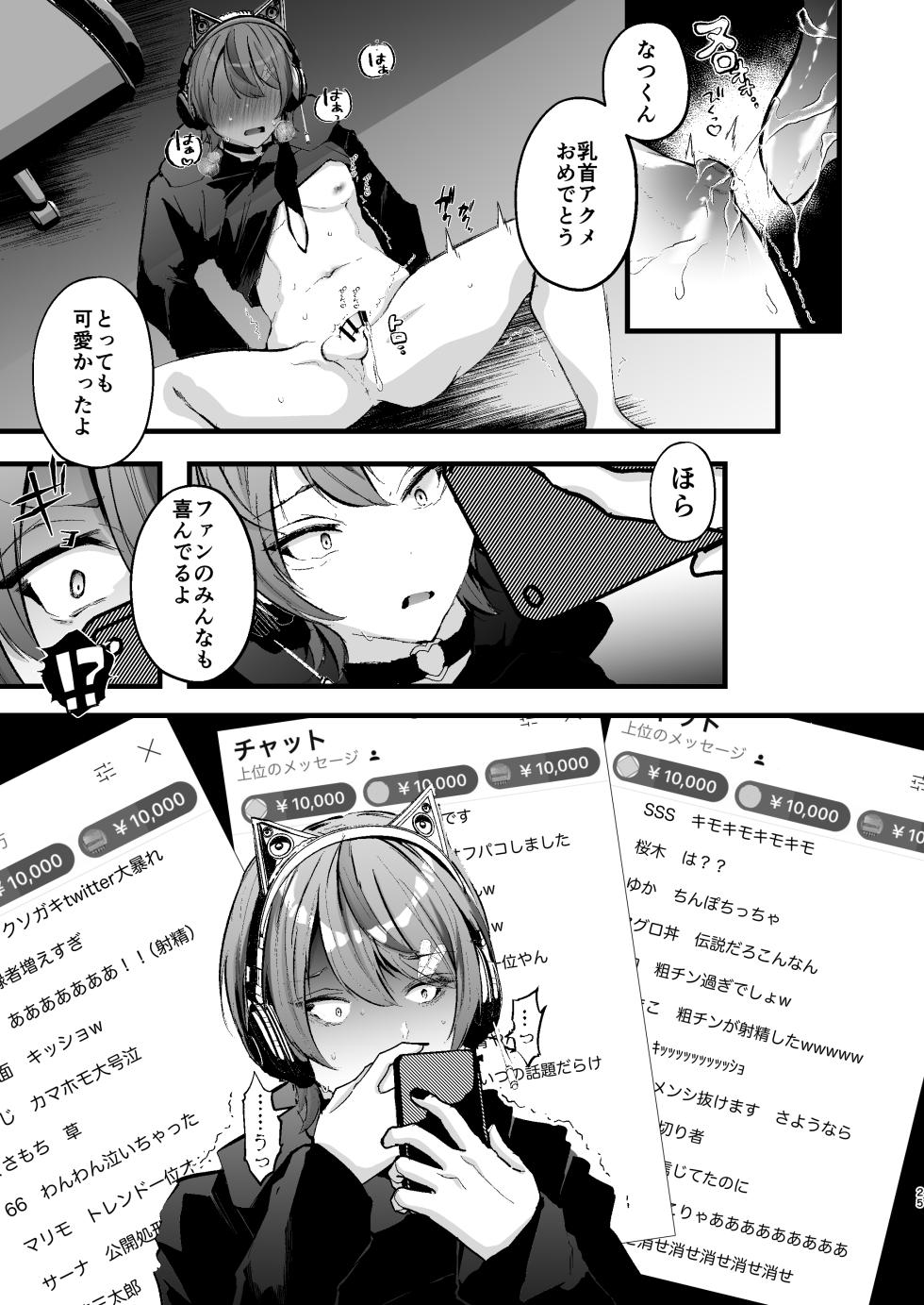 [FZ: (Fujisaki Fujiko)] Chikuiki Chiken Arbeit case2: Ninki Haishinsha Natsu-kun no Jinsei Shuuryou Acme Haishin [Digital] - Page 26