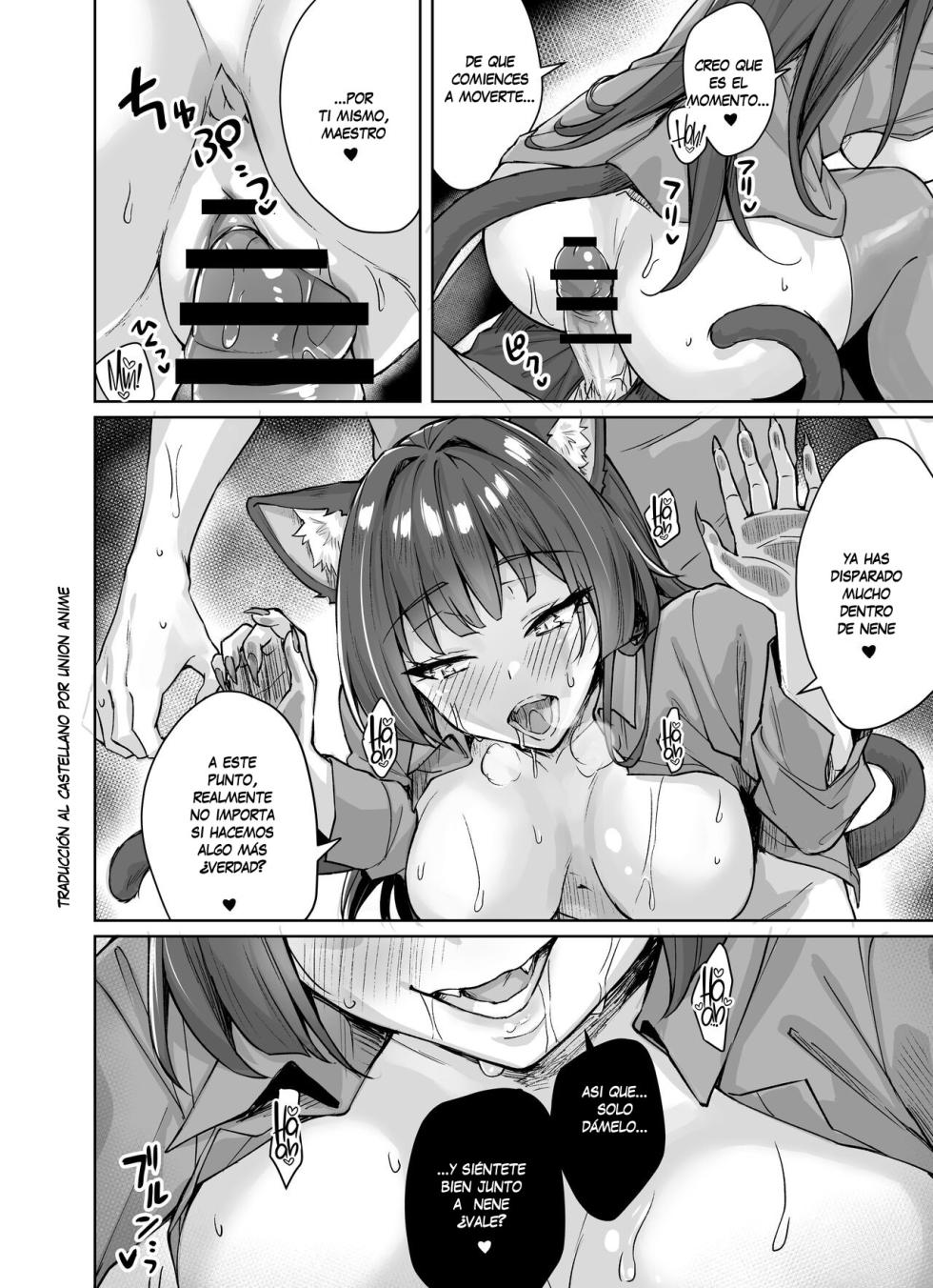 [KOYUKI-ya (Koyuki, Yaki Tomato)] Uchi no Yandere na Kaineko-chan ni Mechakucha ni Shiborarechau Hanashi [Spanish] [UNION ANIME] [Digital] - Page 23