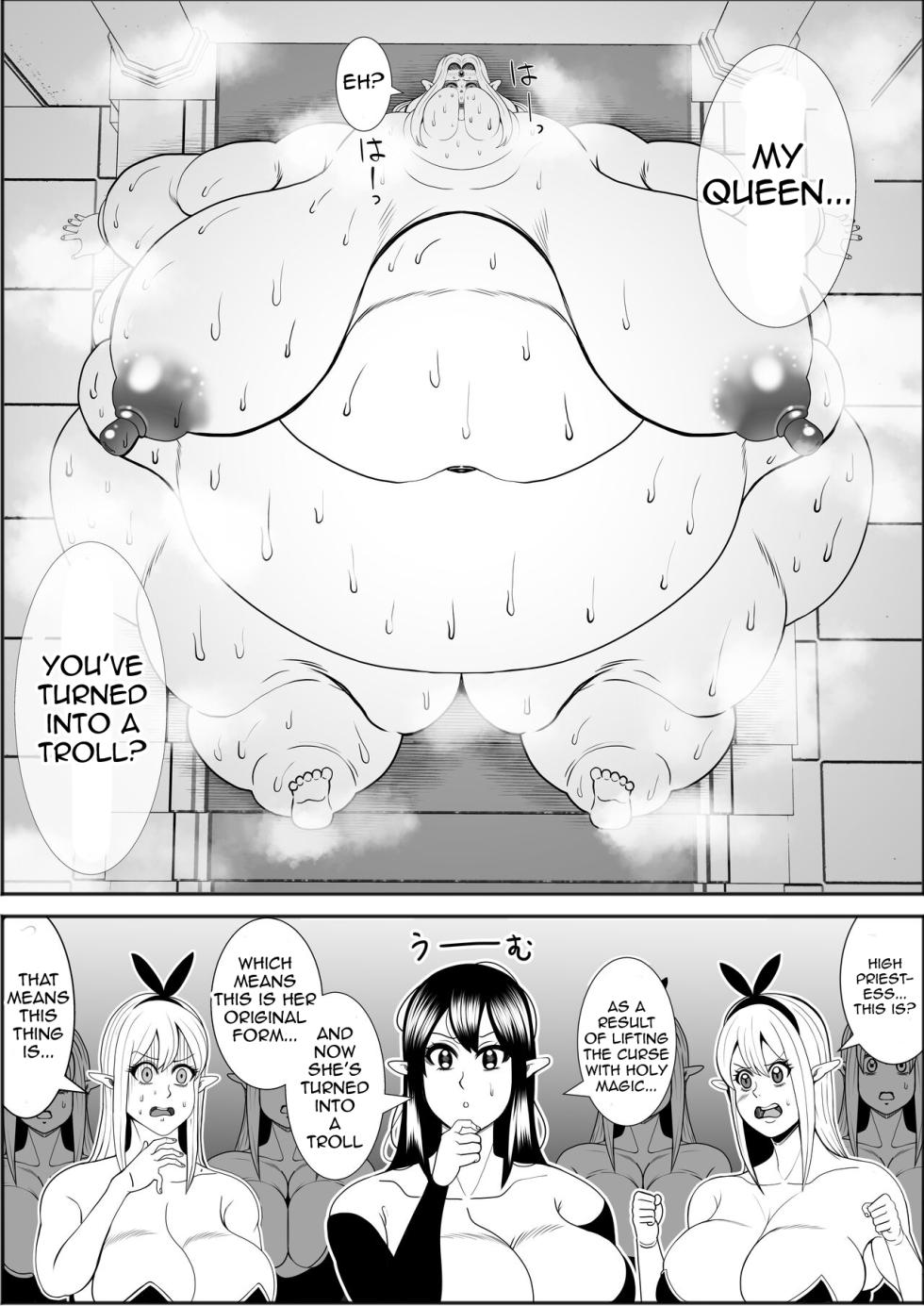[Nekorondoru (Tokei)] Elf Queen Turned Obese [English] - Page 40