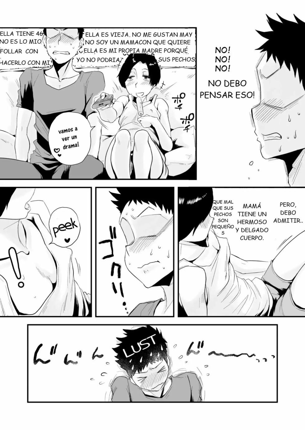 [Haitoku Sensei] 46-sai Hinnyuu Haha to no Kinshin SEX [Spanish] - Page 4