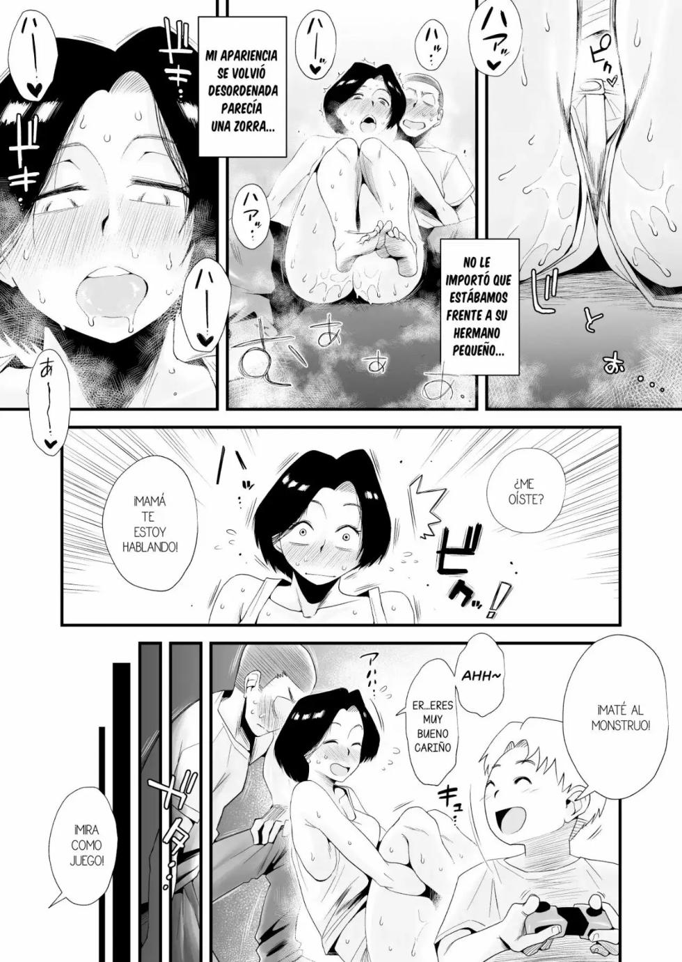 [Haitoku Sensei] Dono Mama ga Suki? ~Okada-ke no Baai~ | ¿Cuál mamá te gusta más? ~La Familia Okada~ [Spanish] [La Muerte es Vida] - Page 14