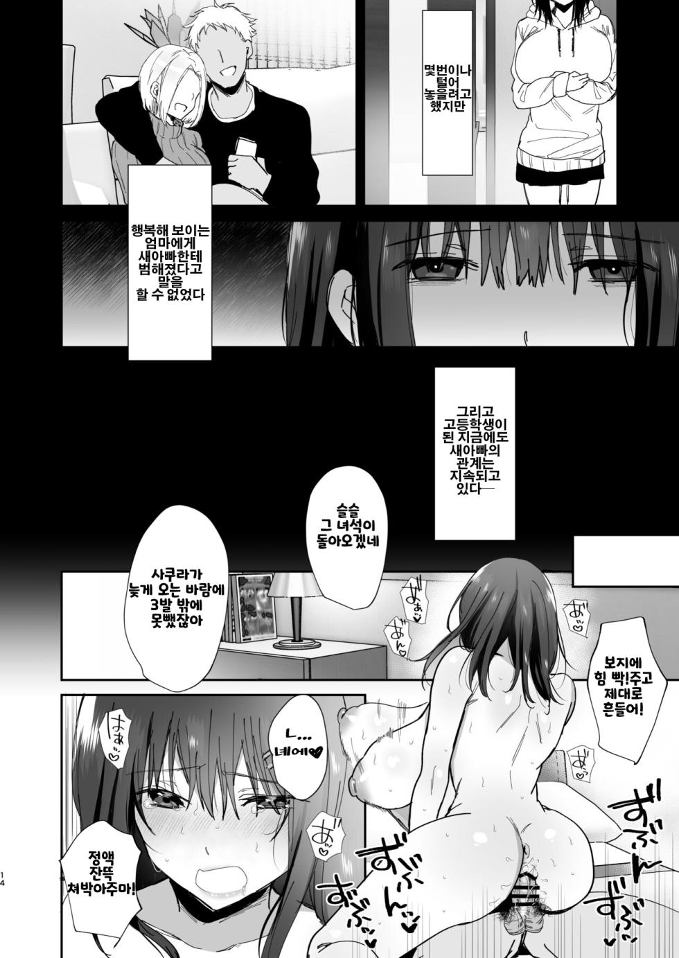 [mofumanjuu (piro mayu)] Boku no Kanojo wa Giri no Chichi ni Nando mo Okasarete ita | 내 여친은 새아버지에게 몇 번이고 범해지고 있다 [Korean] [Digital] - Page 14