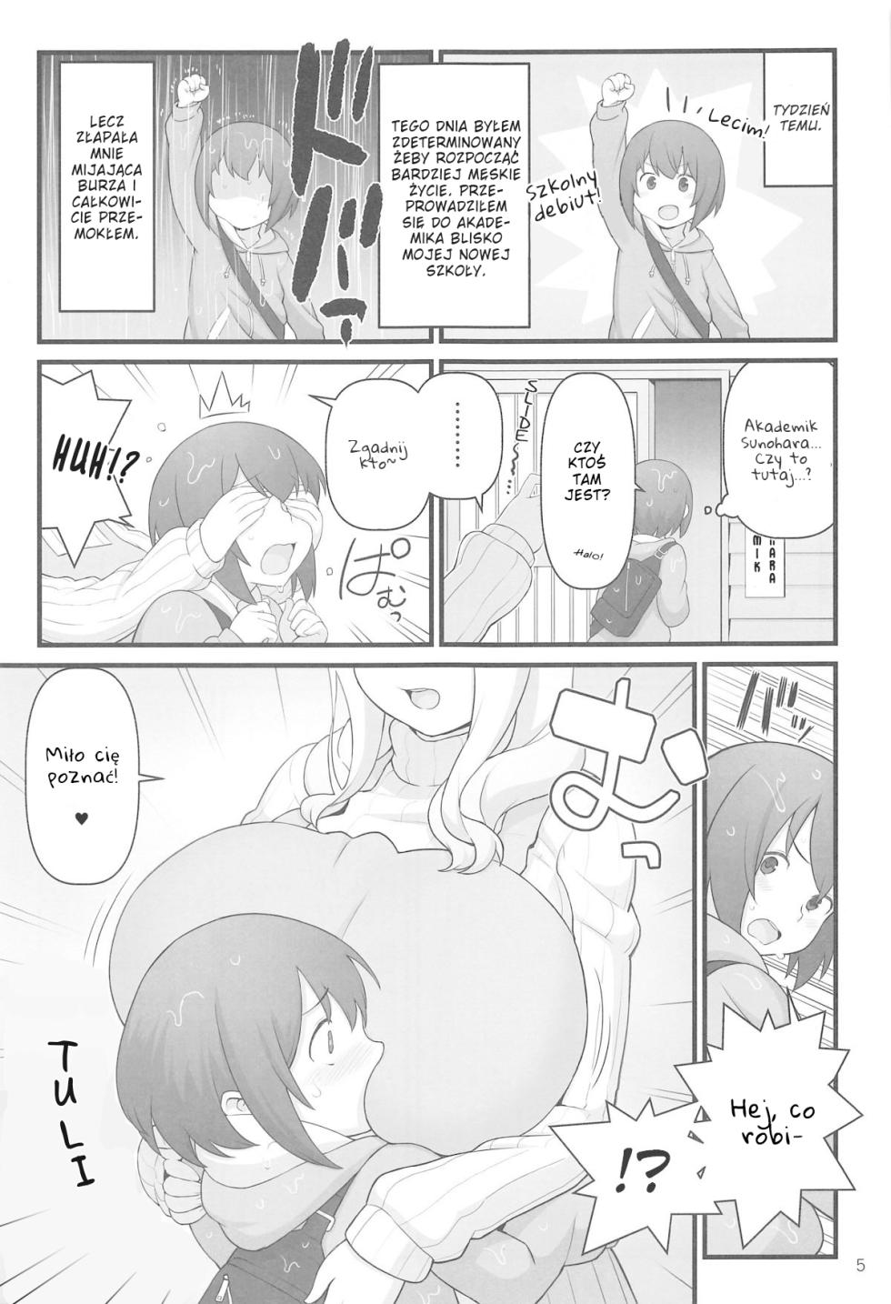 (C95) [Kakuzato-ichi (Kakuzatou)] Akkun no Nikkichou | Dziennik Akkuna (Sunohara-sou no Kanrinin-san) [Polish] - Page 5