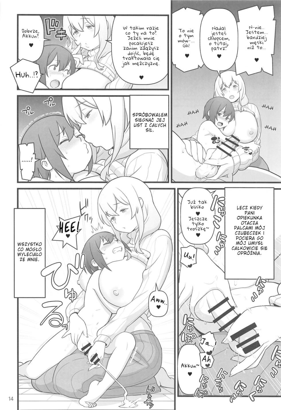 (C95) [Kakuzato-ichi (Kakuzatou)] Akkun no Nikkichou | Dziennik Akkuna (Sunohara-sou no Kanrinin-san) [Polish] - Page 14