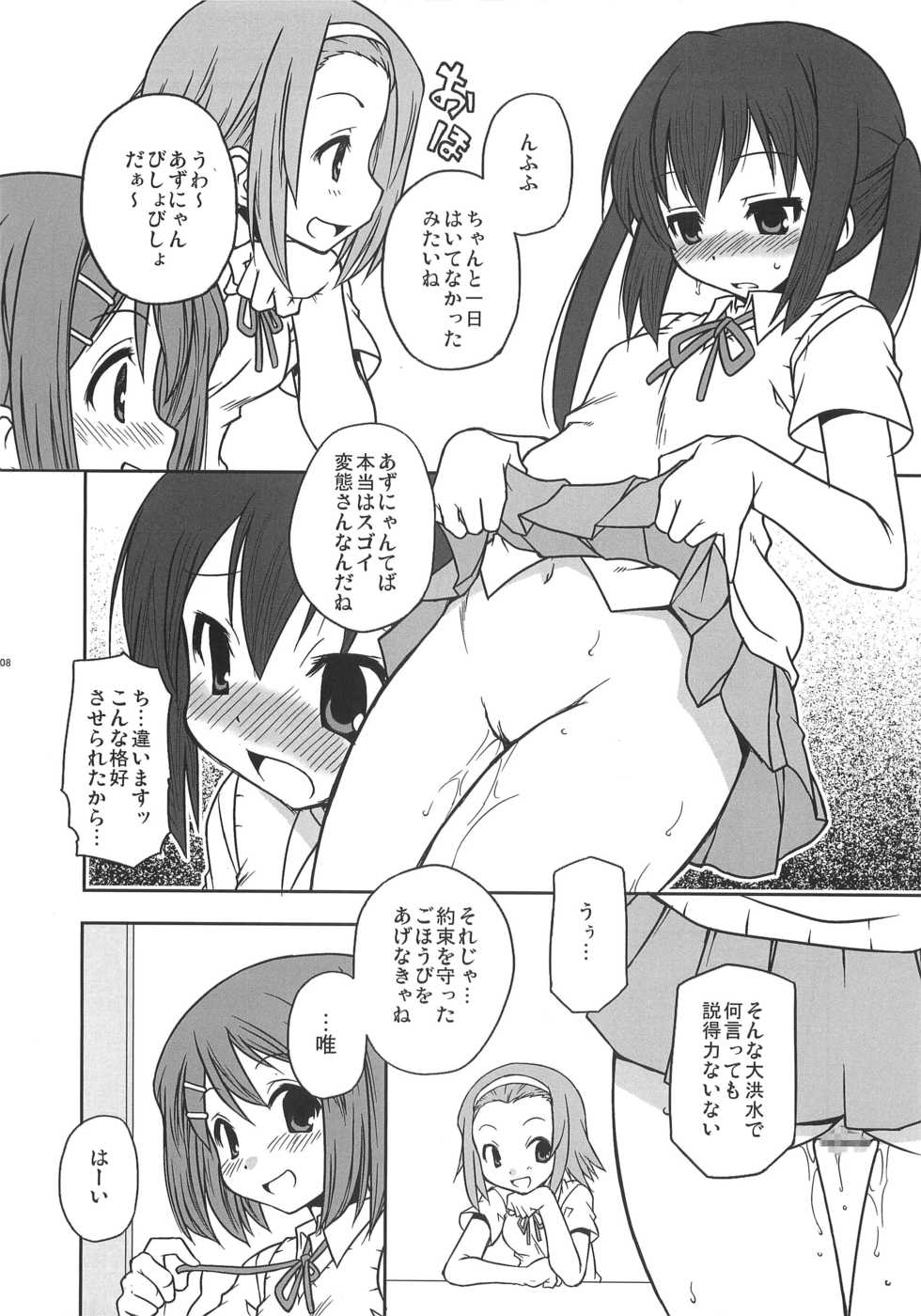 (C76) [BBB-Extra (Chuushin Kuranosuke)] Shuukan Himitsu no K-ON bu! (K-ON!) - Page 7