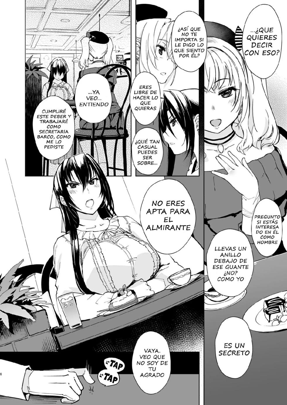 (C96) [Xration (mil)] Hishokan Kashima no Houkokusho 3 (Kantai Collection -KanColle-) [Spanish] [Sound of silence] - Page 5