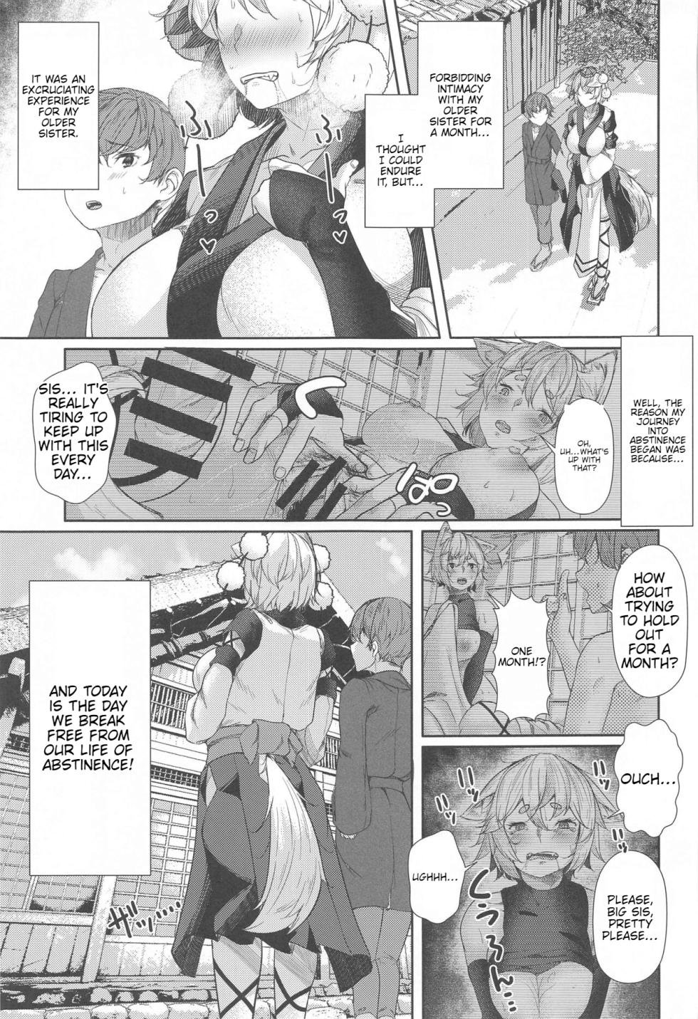 (Reitaisai 21) [ARIH (Hira Hira)] Inu no Onee-chan no Kinyoku (Touhou Project) [English] [pestapidra] - Page 2