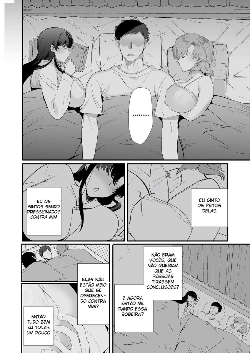 [Shiroganean (Aomizuan, Hujisai, Kirimoto Yuuji)] Erosugiru Doukyonin ~Dosukebe Shimai to 1K Doukyo Seikatsu~  [Portuguese-BR] [Digital] - Page 19