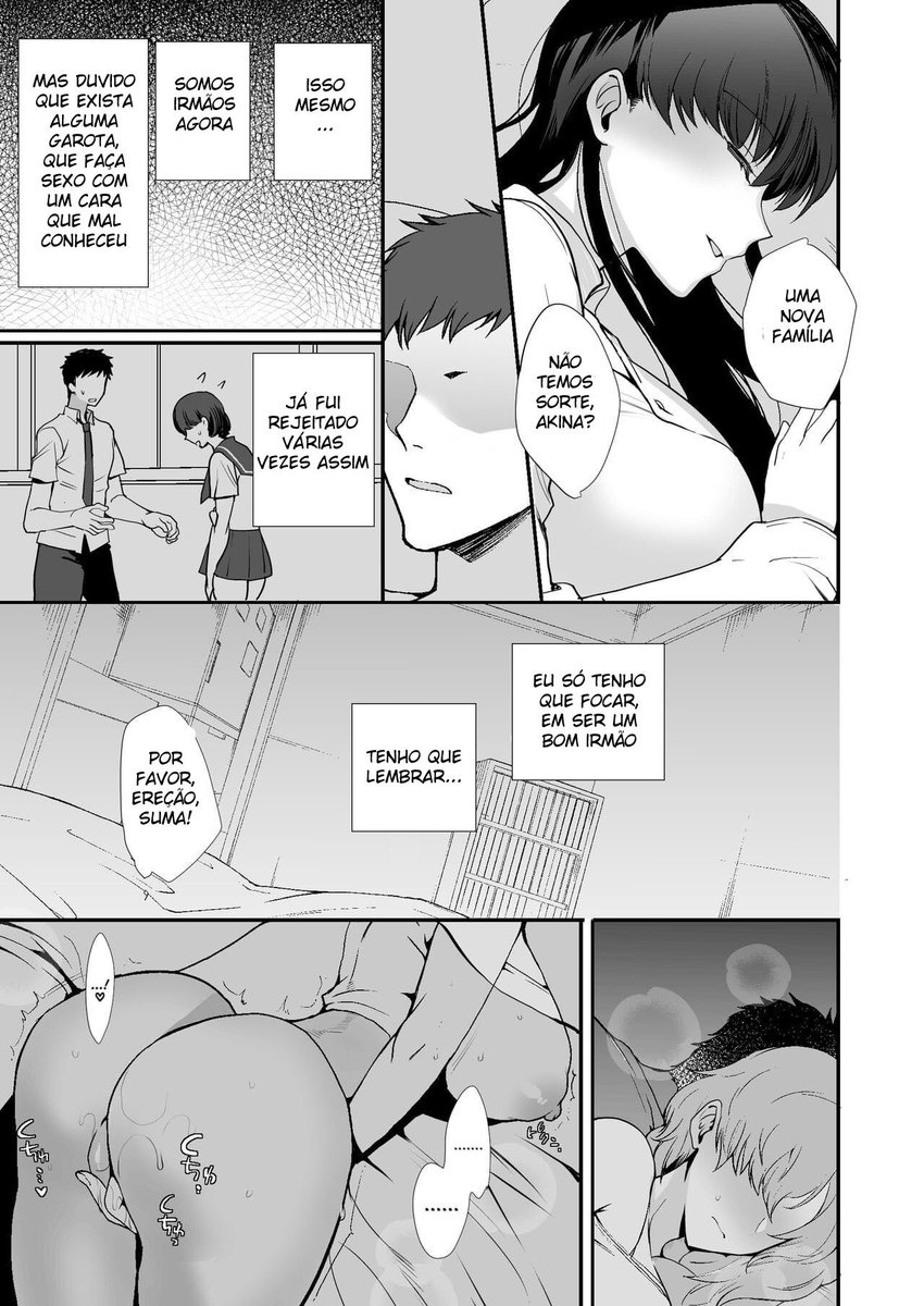 [Shiroganean (Aomizuan, Hujisai, Kirimoto Yuuji)] Erosugiru Doukyonin ~Dosukebe Shimai to 1K Doukyo Seikatsu~  [Portuguese-BR] [Digital] - Page 20