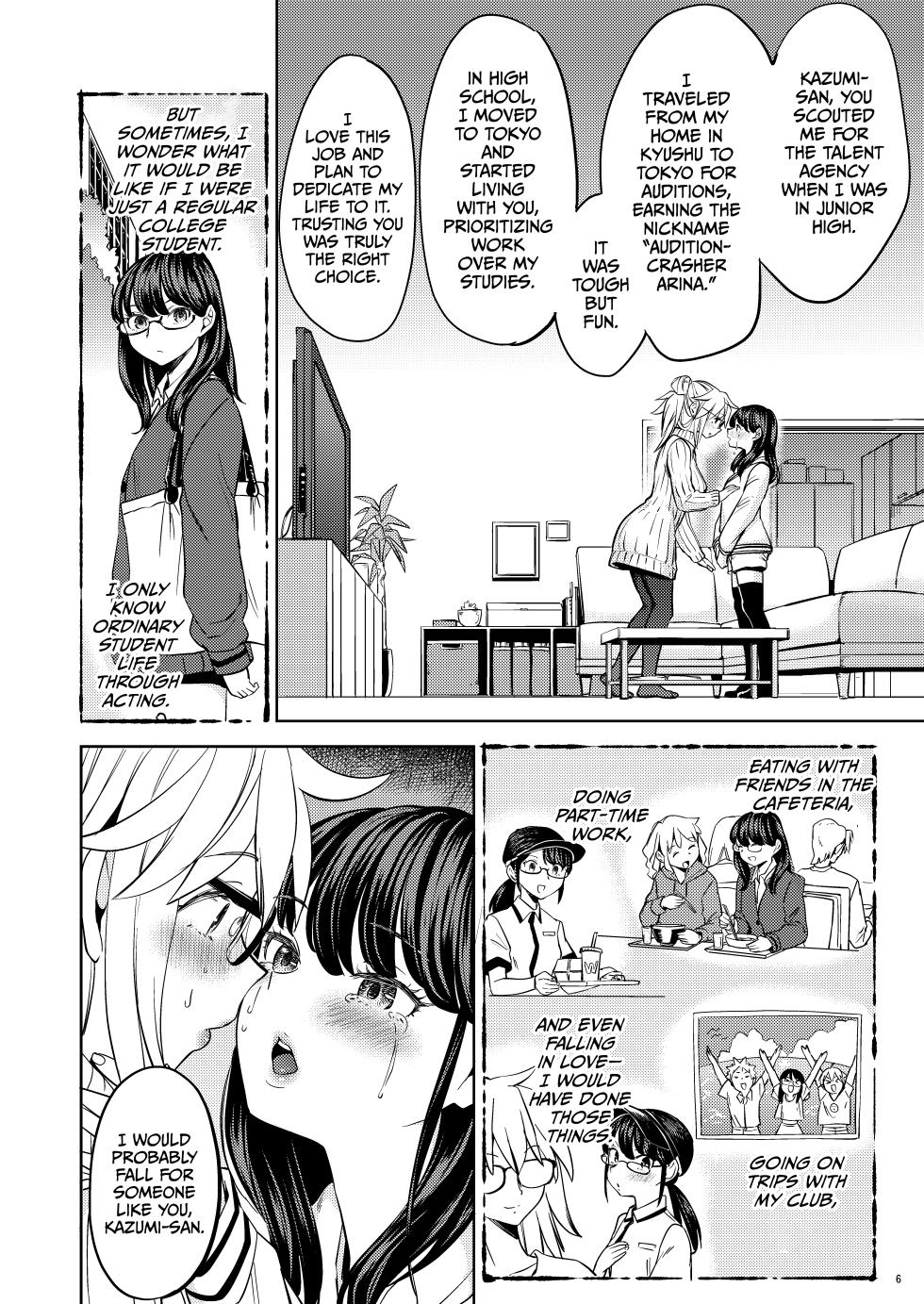 [Nedaore (Ayane)] Joyuu Arina to Kazumi Mane | Actress Arina and Manager Kazumi [English] [CulturedCommissions] [Digital] - Page 7