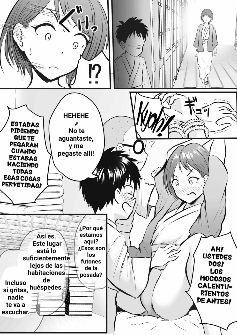 [Toshiue Onee-san Tengoku (Kaho Ren)] Onsen Ryokan de Zurineta Shuushuu Mission! | Serie de Travesuras Lascivas de Zurio y Yasu 1 [Español] [Takeru Sempaii] - Page 14