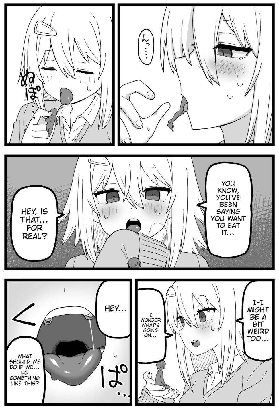 [Shiheki] Sugoi Dekai  Classmate ni Butsuriteki ni Taberareru Manga | The Manga about Being Physically Eaten by a Giant Classmate (Size fetish) [English] - Page 14
