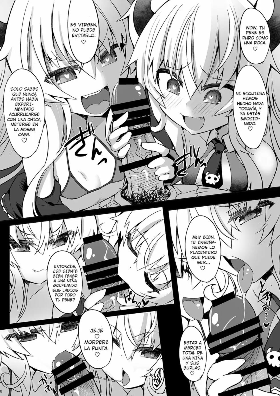 (C97) [Shinobi Rocket (Sasamashin)] Mesugaki Gohoubi Double Bind | Mocosas x Trato x Doble Vinculo (Bomber Girl) [Spanish] [Versiculos de la Biblia] - Page 7