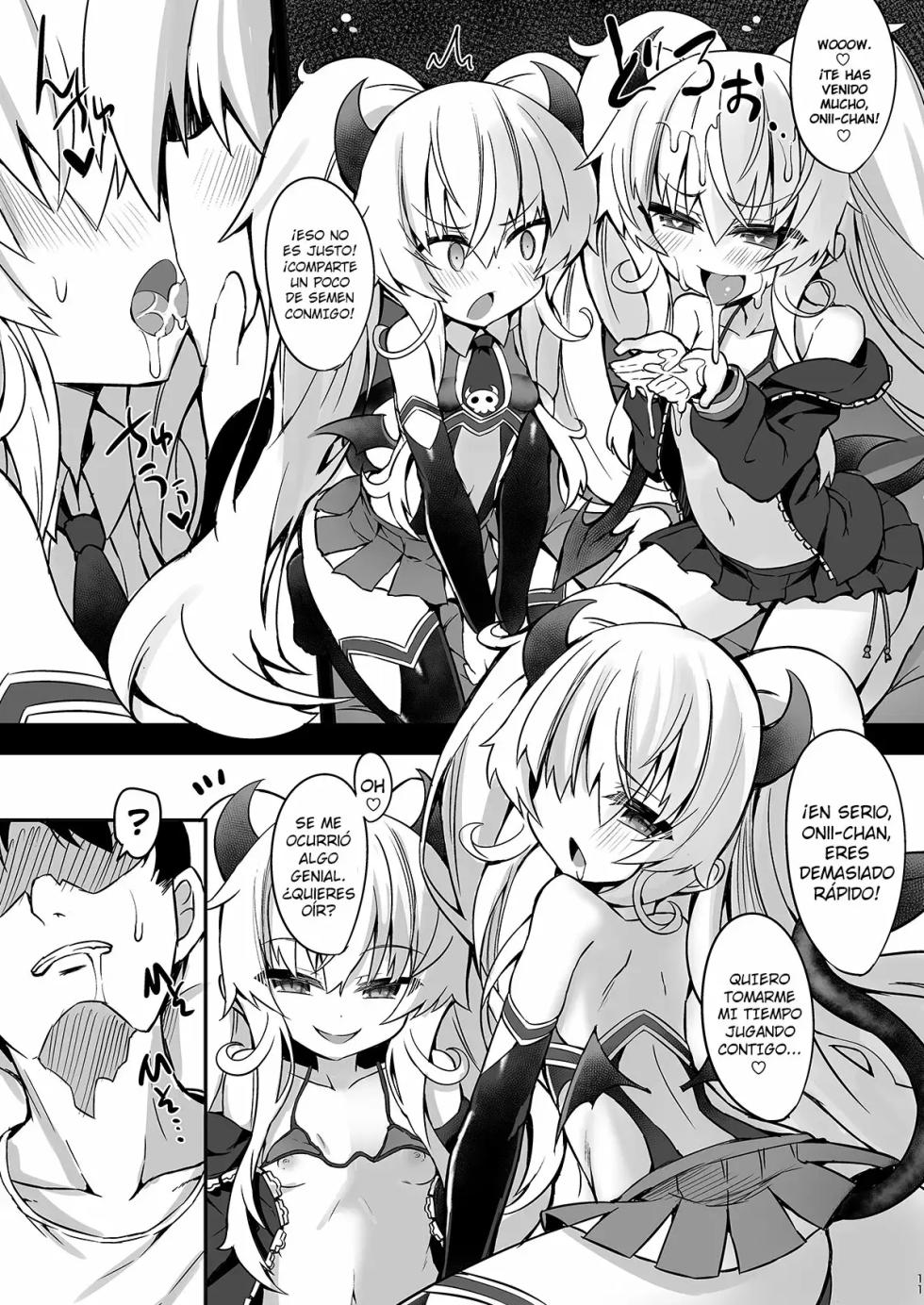 (C97) [Shinobi Rocket (Sasamashin)] Mesugaki Gohoubi Double Bind | Mocosas x Trato x Doble Vinculo (Bomber Girl) [Spanish] [Versiculos de la Biblia] - Page 10