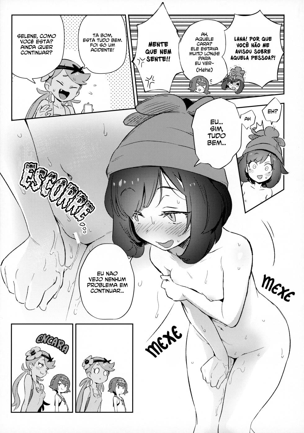 [Chouzankai (TER)] Onnanoko-tachi no Himitsu no Bouken | A aventura secreta das garotas (Pokémon Sun & Moon) [Portuguese-BR] [Bagre] - Page 11
