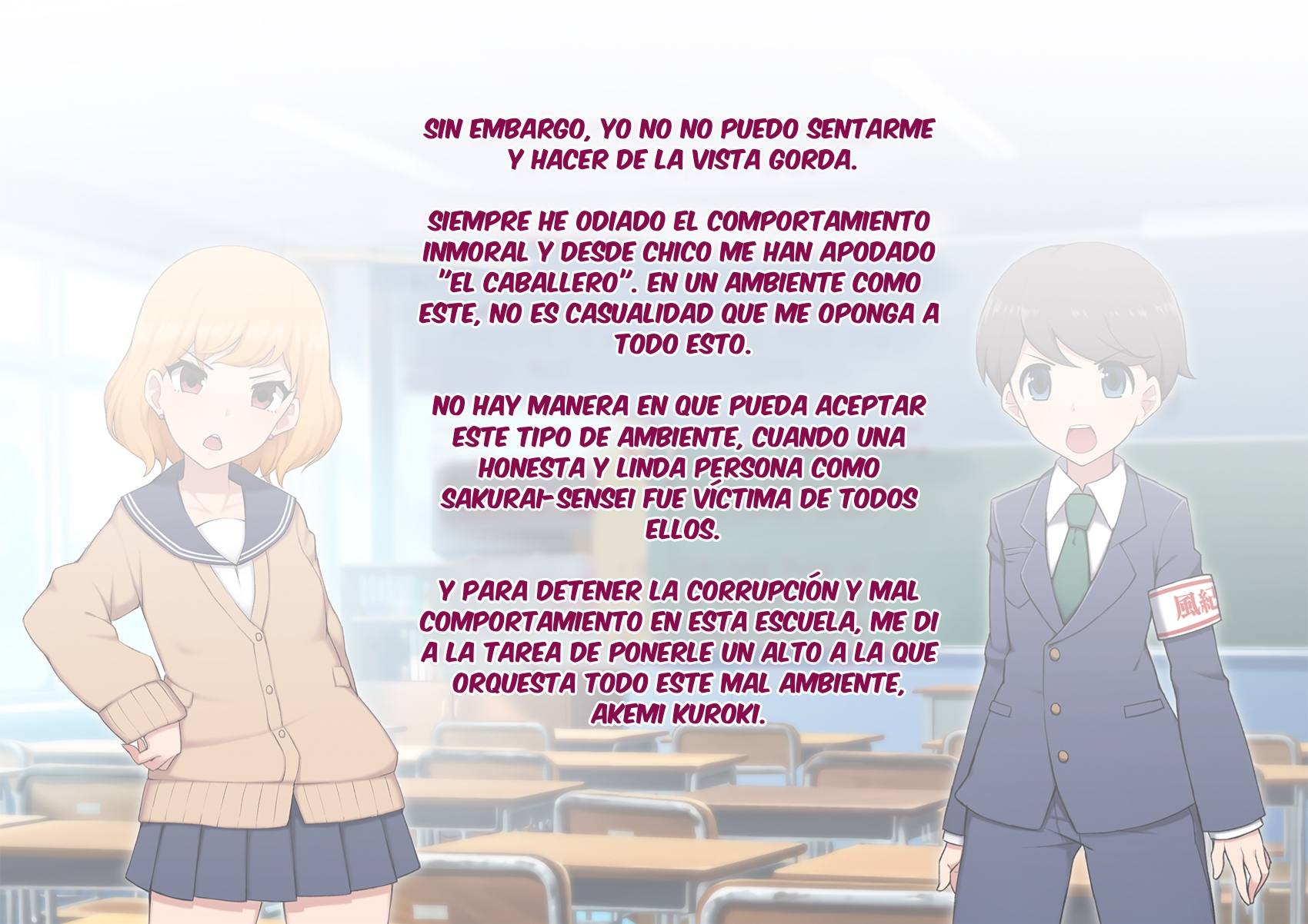[Trans Tribune (Wataya)] Josou Mesu Ochi Fuuki Iin ~Kiyoku Tadashii Mohansei ga Inran Bitch ni Ochiru made~ | ¡¡Comité de feminizacion Justicia Ninfomana!! [Delnero] [Spanish] - Page 18