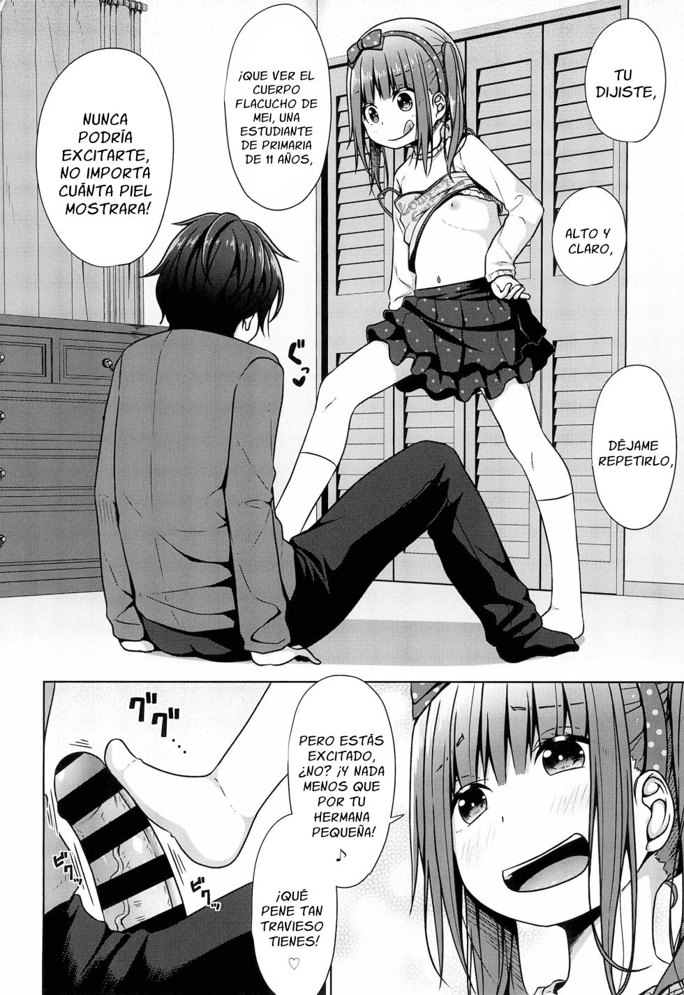 (C97) [Azure (Kagono Tori)] Ani ga Lolicon datta no de Imouto wa Doutei o Ubau koto ni shita | Como el Hermano Mayor es un Lolicon, Su Hermanita Decidió Quitarle su Virginidad [Spanish] [Zimos Fansub] - Page 4