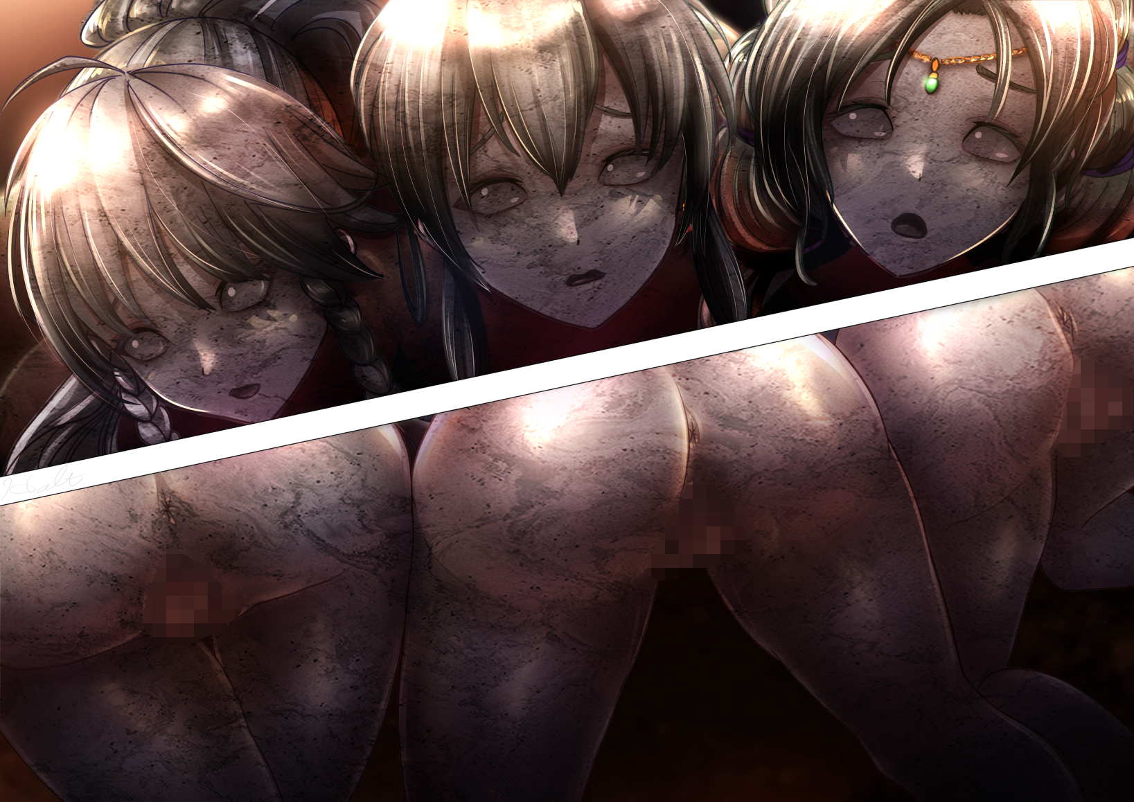 [Miyakura Halt] Petrification of the Sacred Stones Heroines and FE Blazing Sword defeated heroines sample images - Page 5