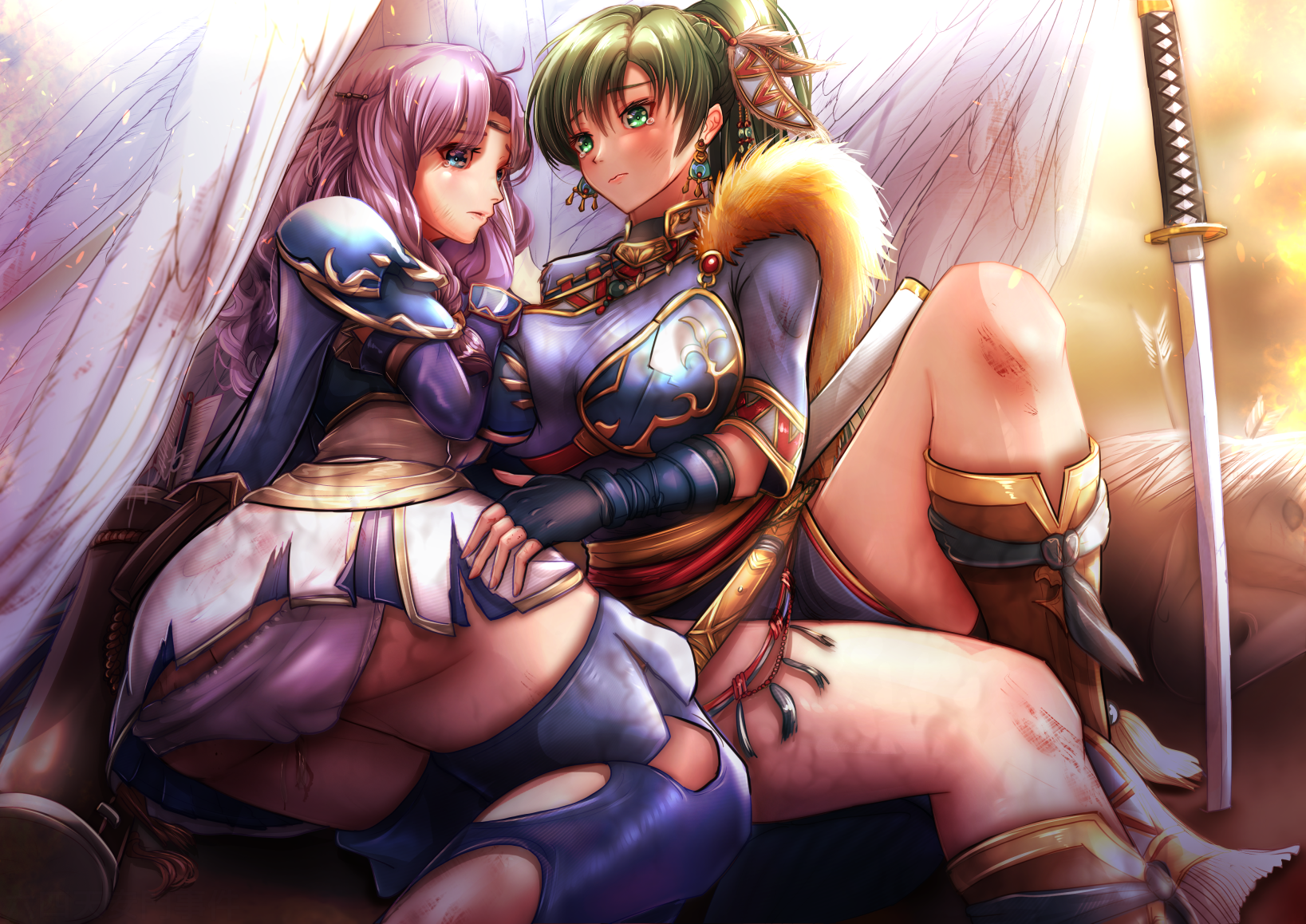 [Miyakura Halt] Petrification of the Sacred Stones Heroines and FE Blazing Sword defeated heroines sample images - Page 17