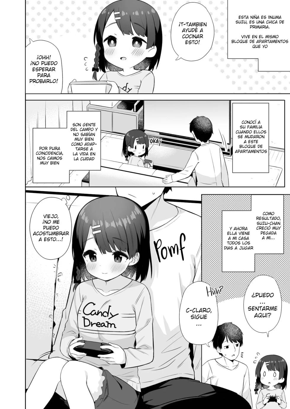 [Kaku Renbo (Gyuuhimochi)] Suzu-chan no Naisho no Kozukuri Daisakusen - NAMAHAME costume play [Spanish] [Alejo traducciones] - Page 4