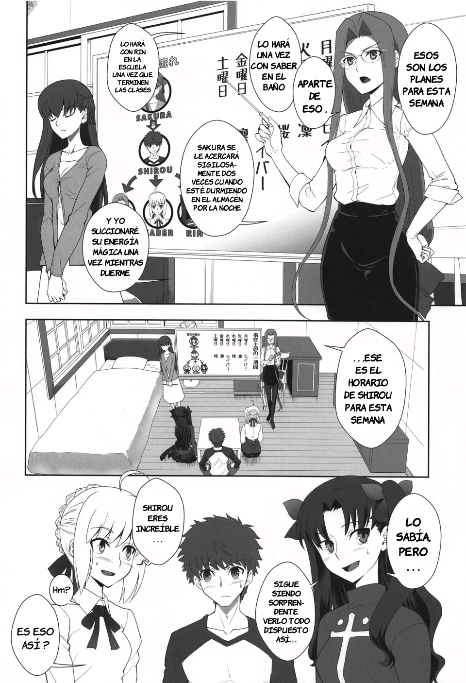 (Dai 2-Kai Rainbow Festa) [CRAZY CLOVER CLUB (Kuroha Nue)] Emiya Shirou no Isshuukan (Fate/stay night) [Spanish] [JFairy Traslate] - Page 5