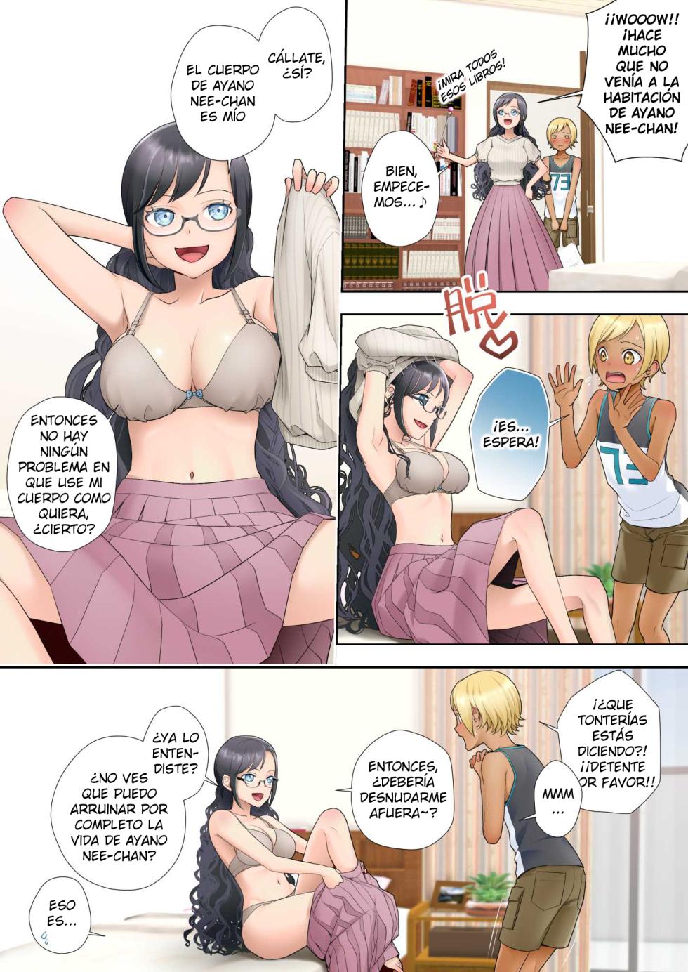 [Hairu Nukemichi (Joushi, Arubento)] Watashi swap Ore ~Kinjo no Sukebena Itazura-kko to Karada o Irekaerareta Watashi~ [Spanish] - Page 8