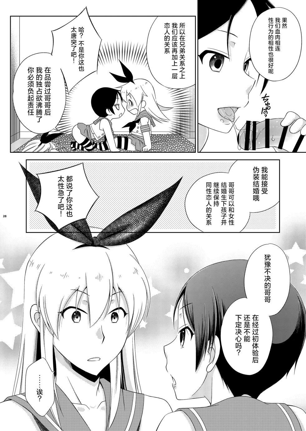 [Mariana Kaikou Kikaku (Mikami Hokuto)] Shimakaze-kun Day Yatteru Hattenjou e Ittara Otouto ga Kita Ken. (Kantai Collection -KanColle-) [Chinese] [Digital] - Page 28