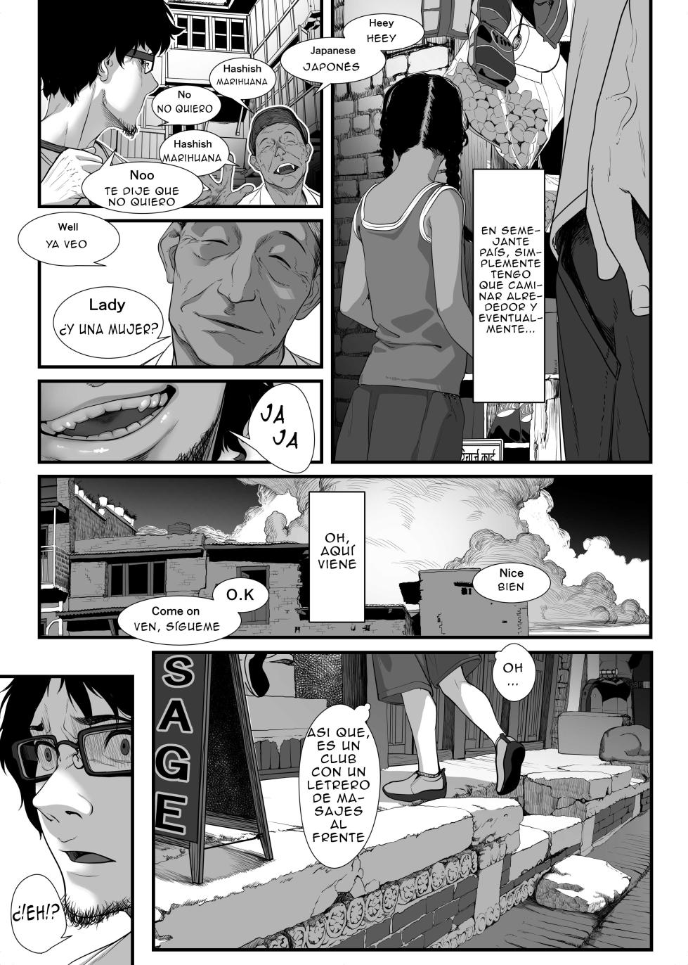 [Haien Kikan (Numata Shizumu)] Asia no Baishunkutsu de Gun Kiwamari Gekiyaba Sex Dekita Hanashi | Una historia sobre un encuentro sexual muy riesgoso en un burdel asiático [Spanish] - Page 5