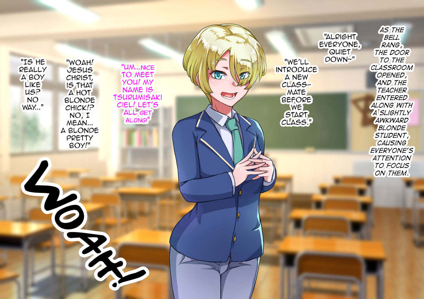 [Hagurumarokuro (Silver Radish)] Otokonoko to xx No. 5 Kinpatsu Seijun na Tenkousei Hen [English] [mysterymeat3] - Page 3