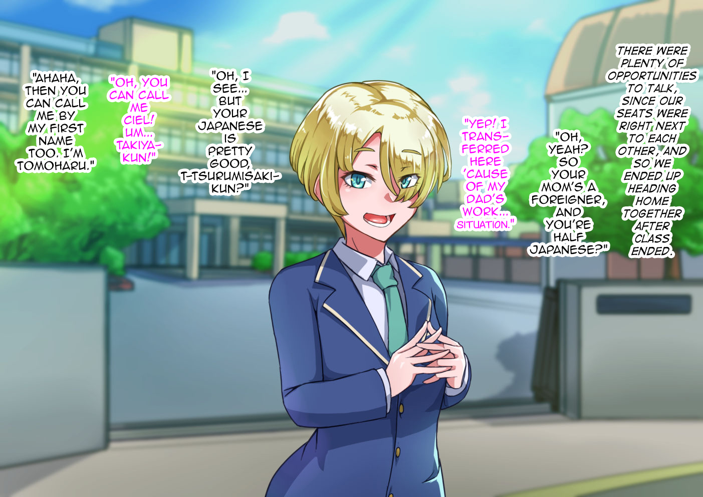 [Hagurumarokuro (Silver Radish)] Otokonoko to xx No. 5 Kinpatsu Seijun na Tenkousei Hen [English] [mysterymeat3] - Page 7