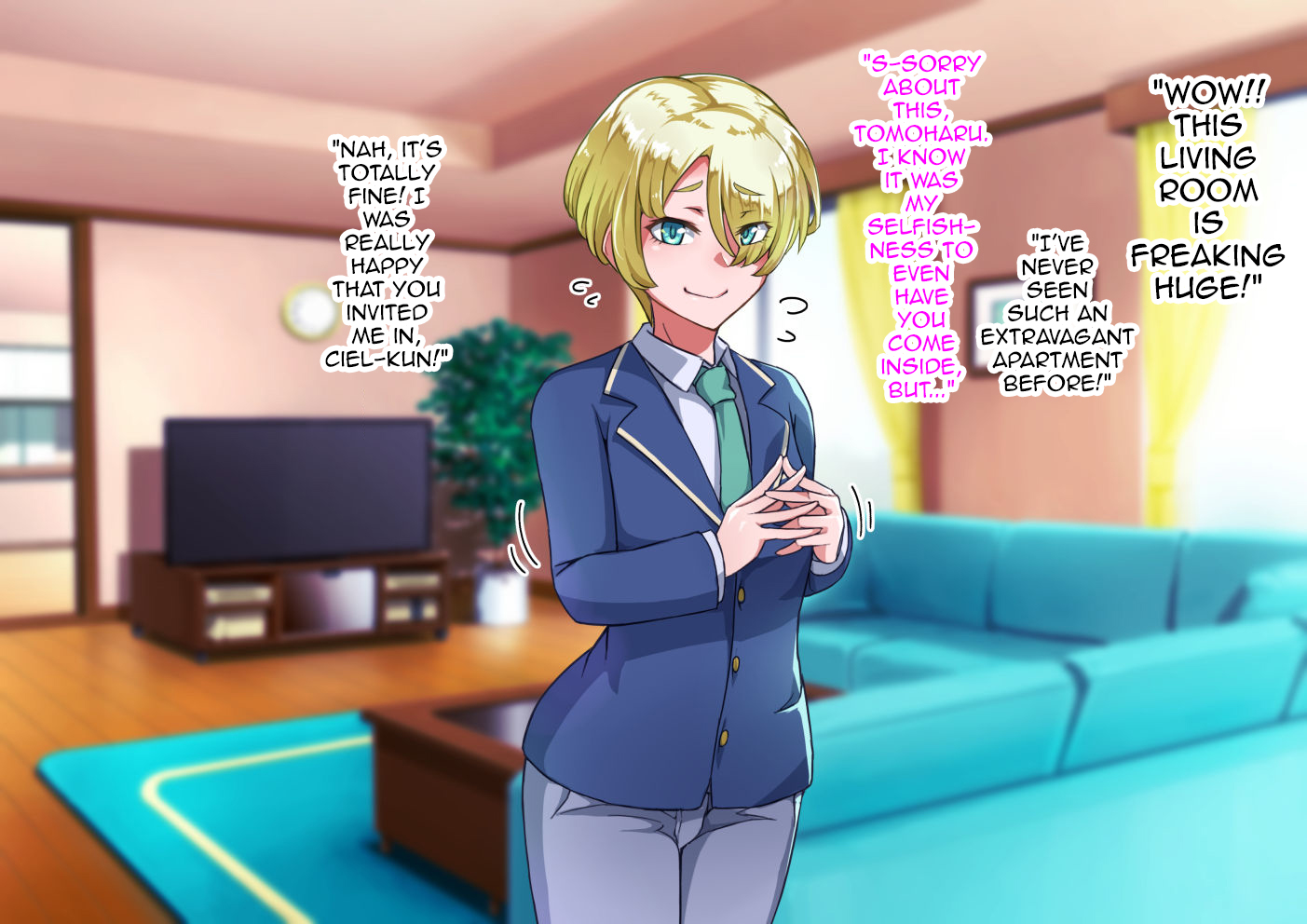 [Hagurumarokuro (Silver Radish)] Otokonoko to xx No. 5 Kinpatsu Seijun na Tenkousei Hen [English] [mysterymeat3] - Page 12